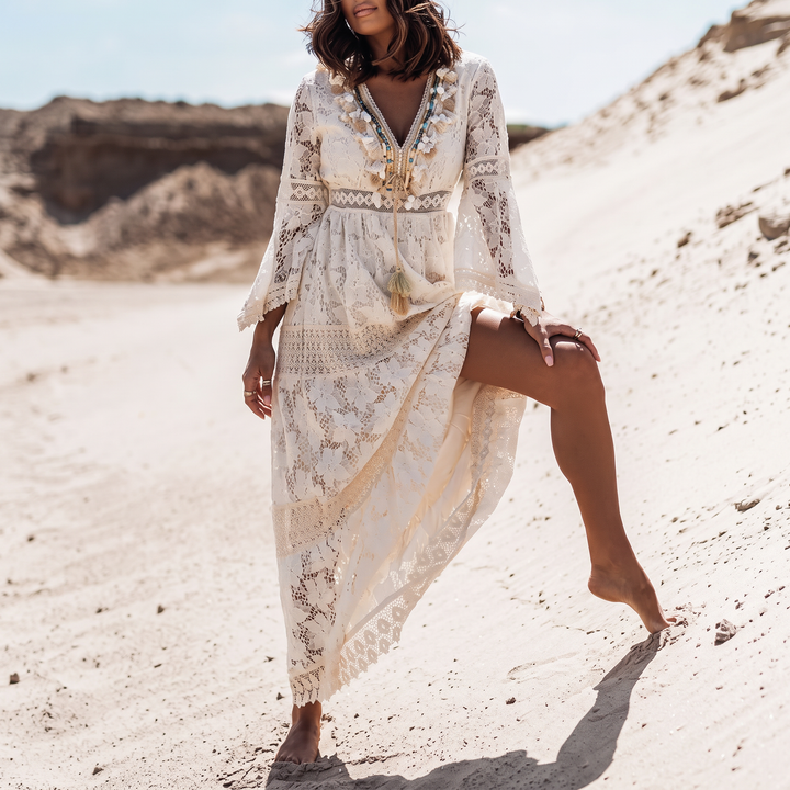 Isabelle | Letnia Sukienka Damska Boho Maxi | Casual Plażowy