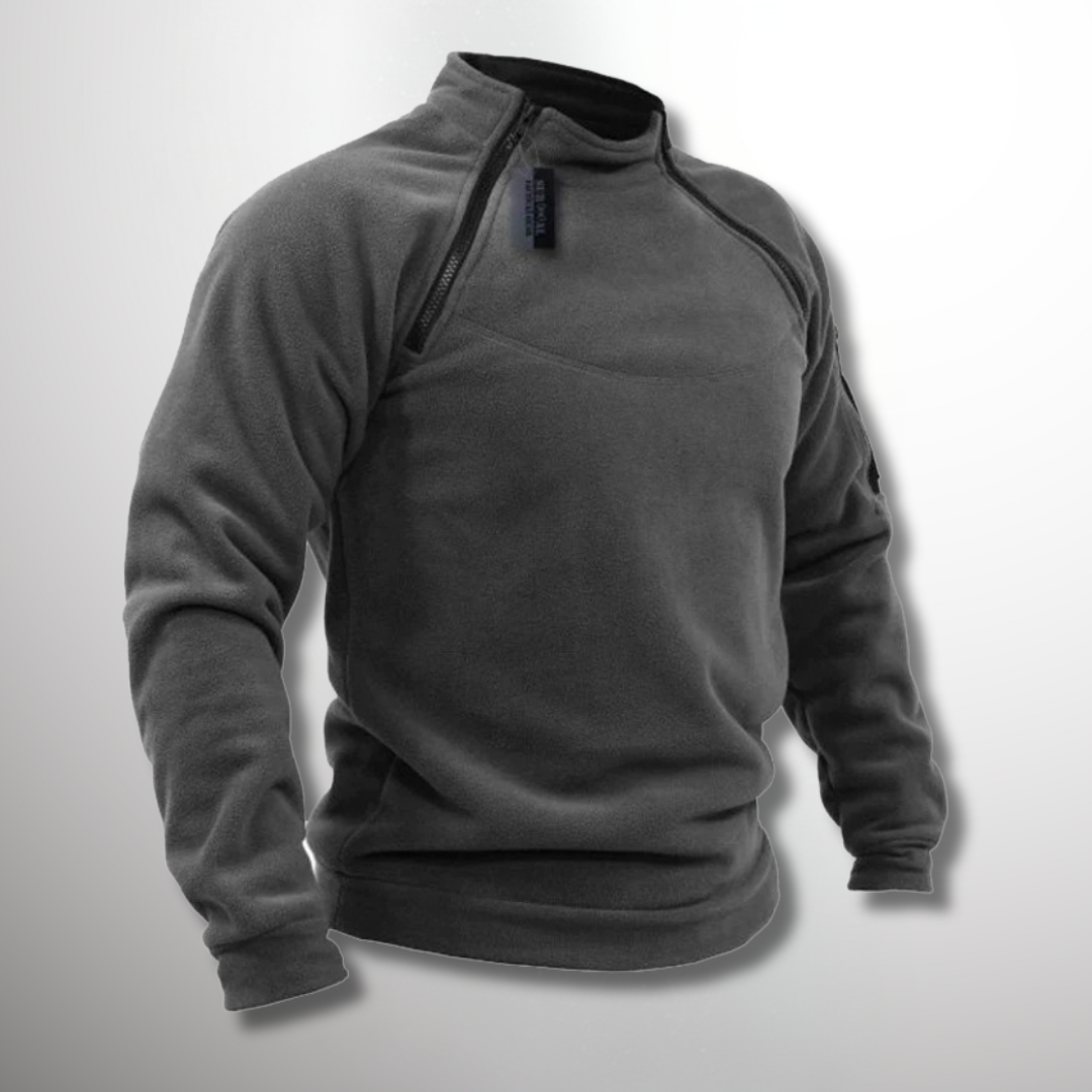 Leonard | Pulower z kołnierzem typu stand-collar i suwakiem na ćwierć