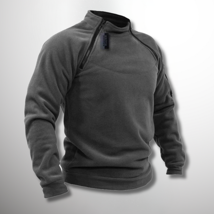 Leonard | Pulower z kołnierzem typu stand-collar i suwakiem na ćwierć