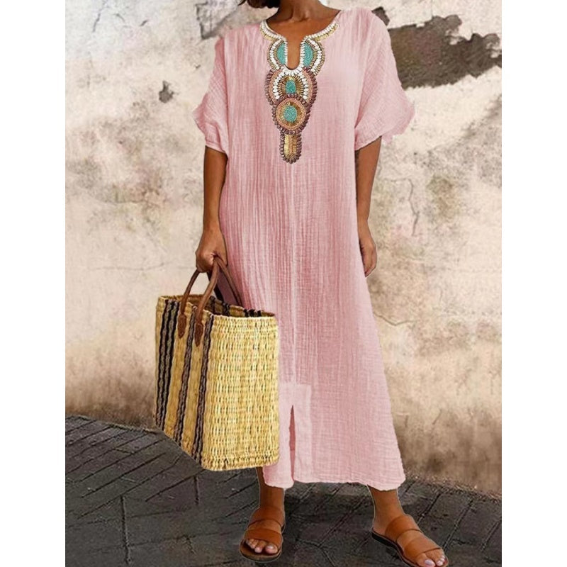 Marnie | Luźna Boho Maxi Sukienka