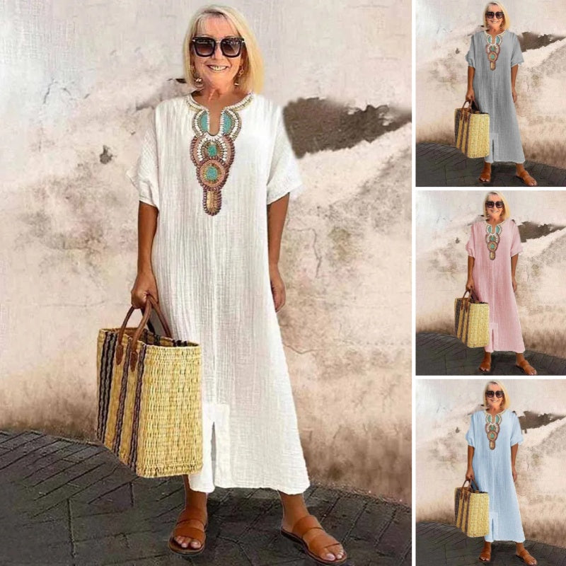 Marnie | Luźna Boho Maxi Sukienka