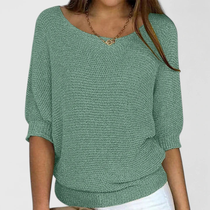 Maureen | Luźny Sweter z Rękawami Batwing