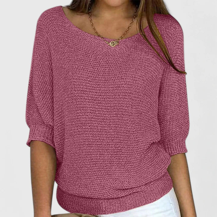 Maureen | Luźny Sweter z Rękawami Batwing