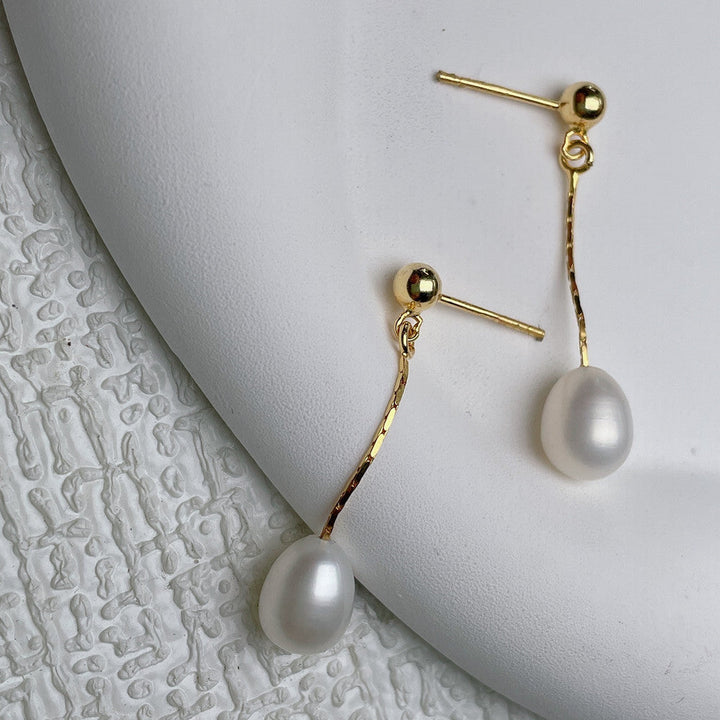 Colleen | Casual Drop Pearl Earrings