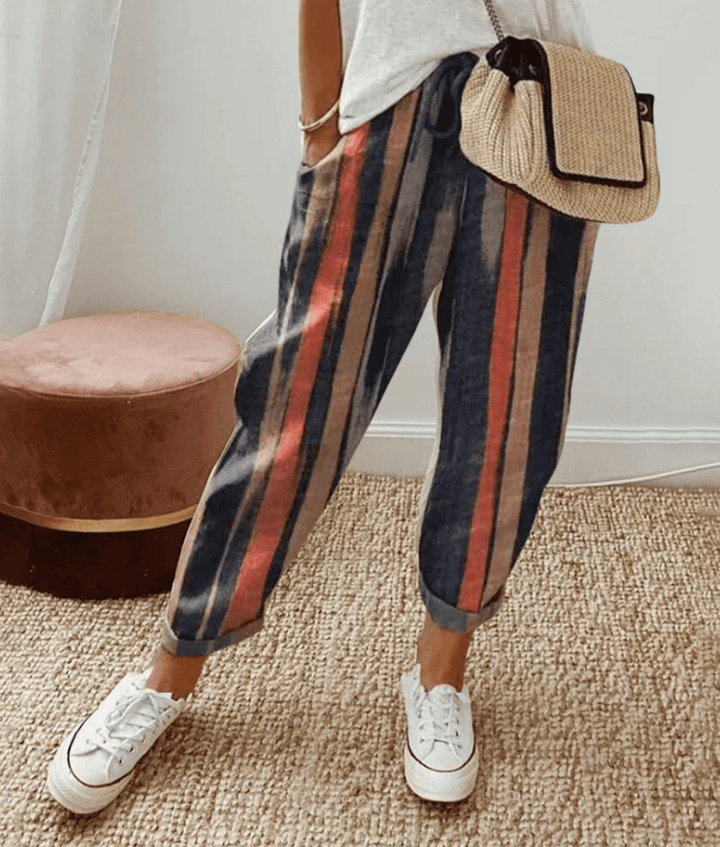 Leonora | Codzienne Spodnie z Koronką w Stylu Casual