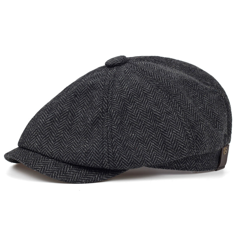 Manuel | Klasyczna Czapka w Wzór Herringbone