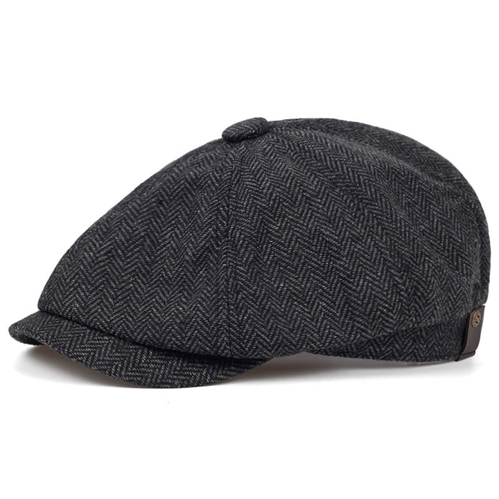 Manuel | Klasyczna Czapka w Wzór Herringbone