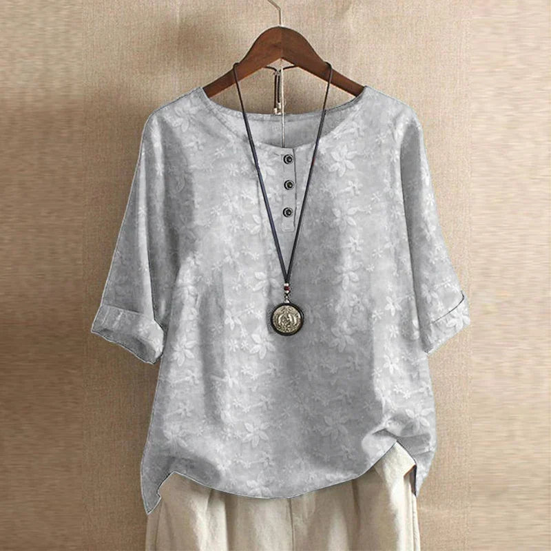 Raina | Casual Bluzka w Stylu Retro