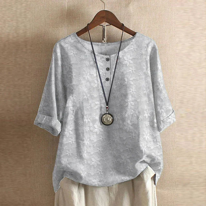 Raina | Casual Bluzka w Stylu Retro