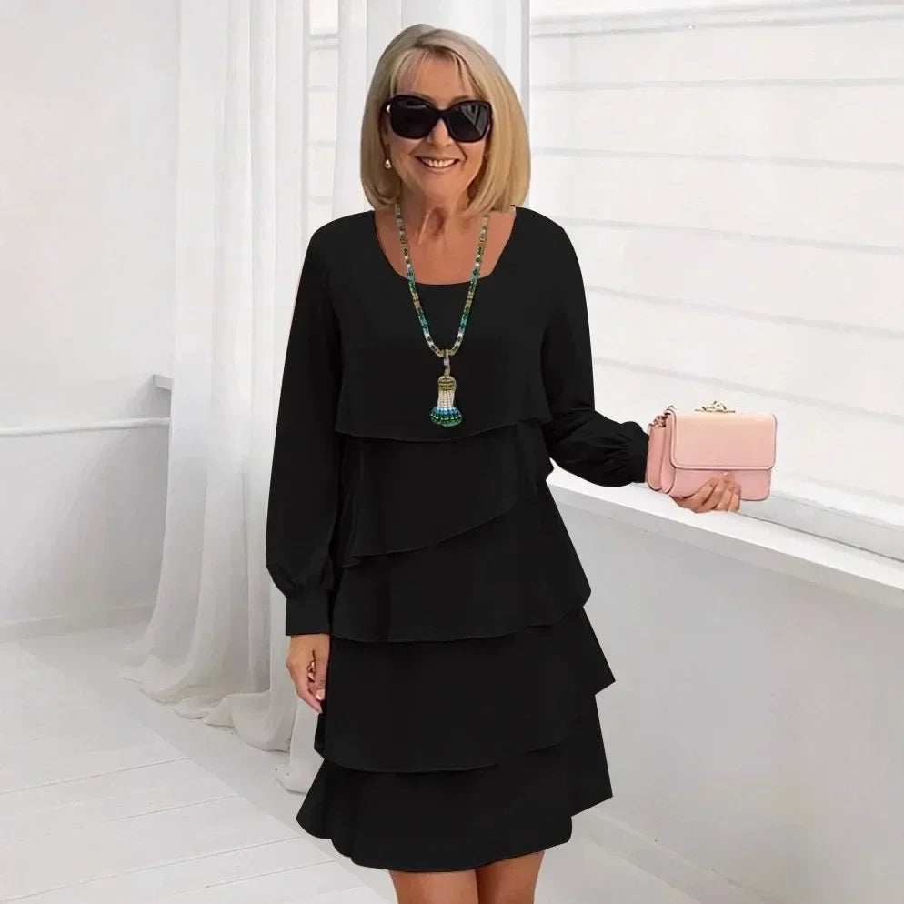 Margaret | Elegancka Sukienka z Falbanami