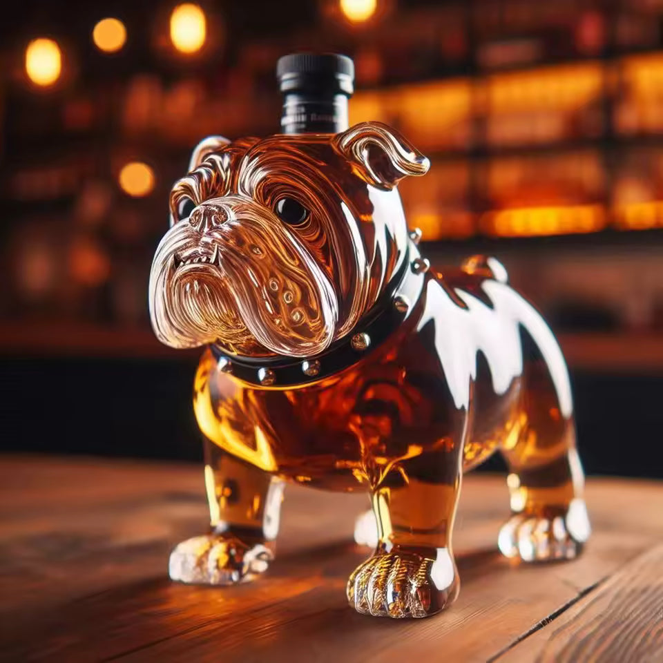 Frank | Butelka Whisky z Wzorem Buldoga