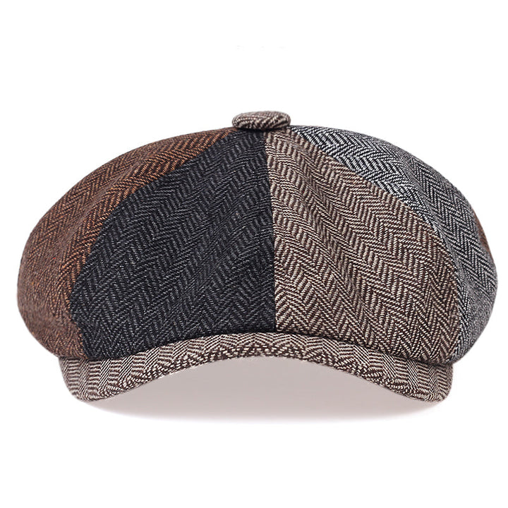 Manuel | Klasyczna Czapka w Wzór Herringbone