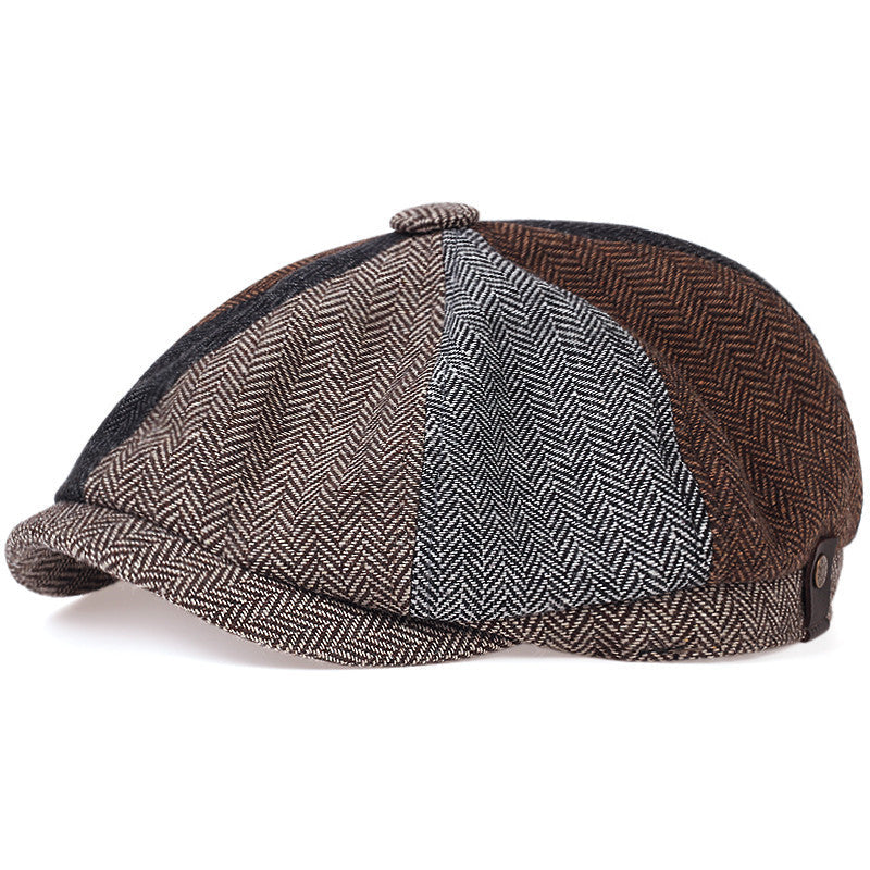 Manuel | Klasyczna Czapka w Wzór Herringbone