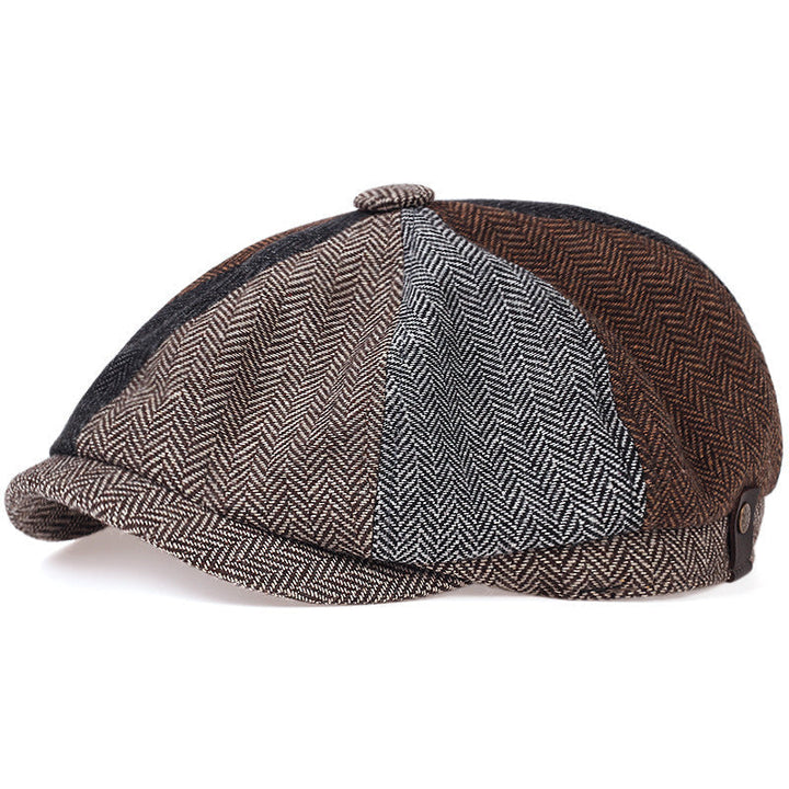 Manuel | Klasyczna Czapka w Wzór Herringbone