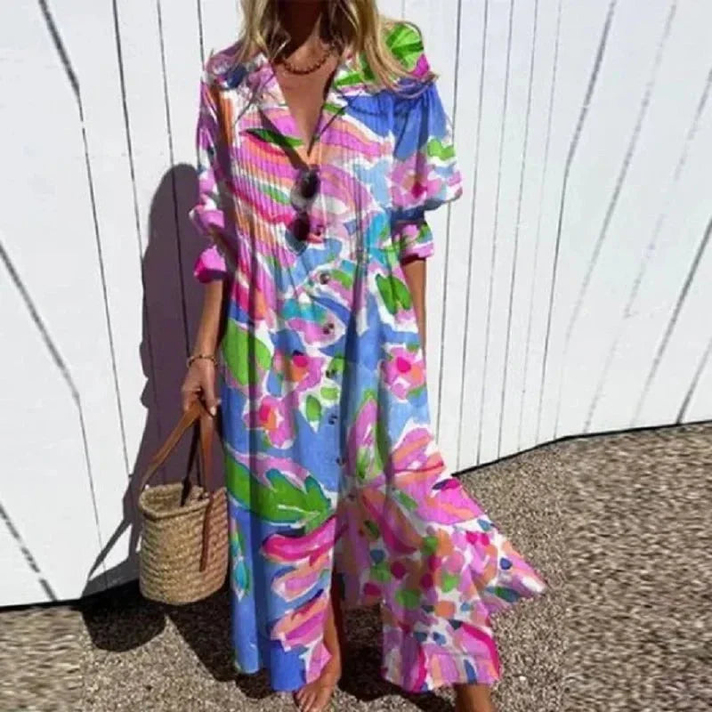 Rimmey | Elegancka Szeroka Sukienka Boho
