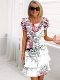 Diana | Elegancka Sukienka z Falbanami