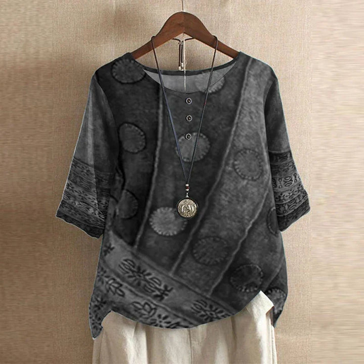 Raina | Casual Bluzka w Stylu Retro