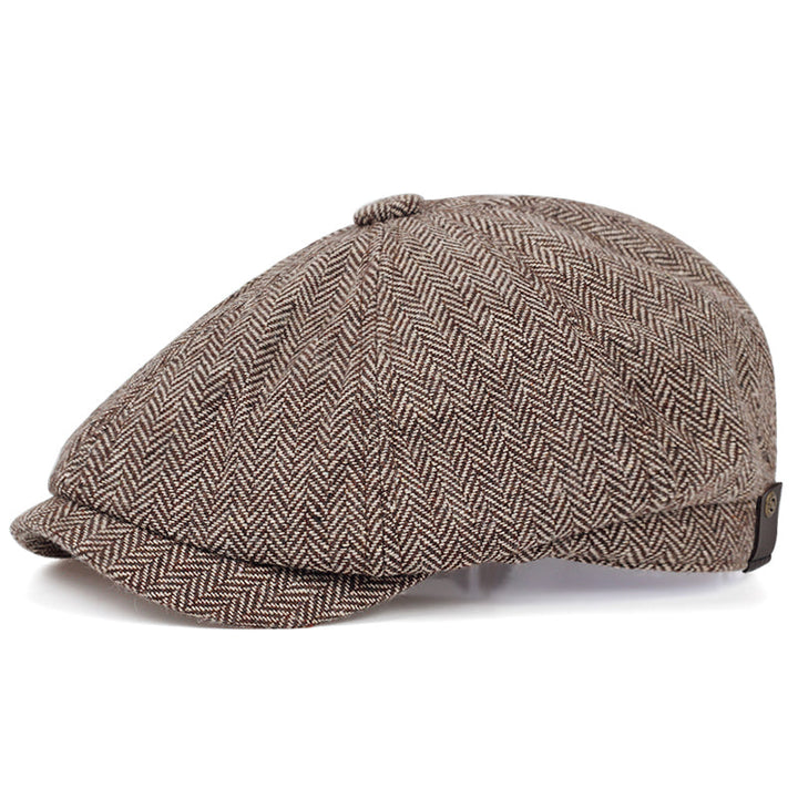 Manuel | Klasyczna Czapka w Wzór Herringbone