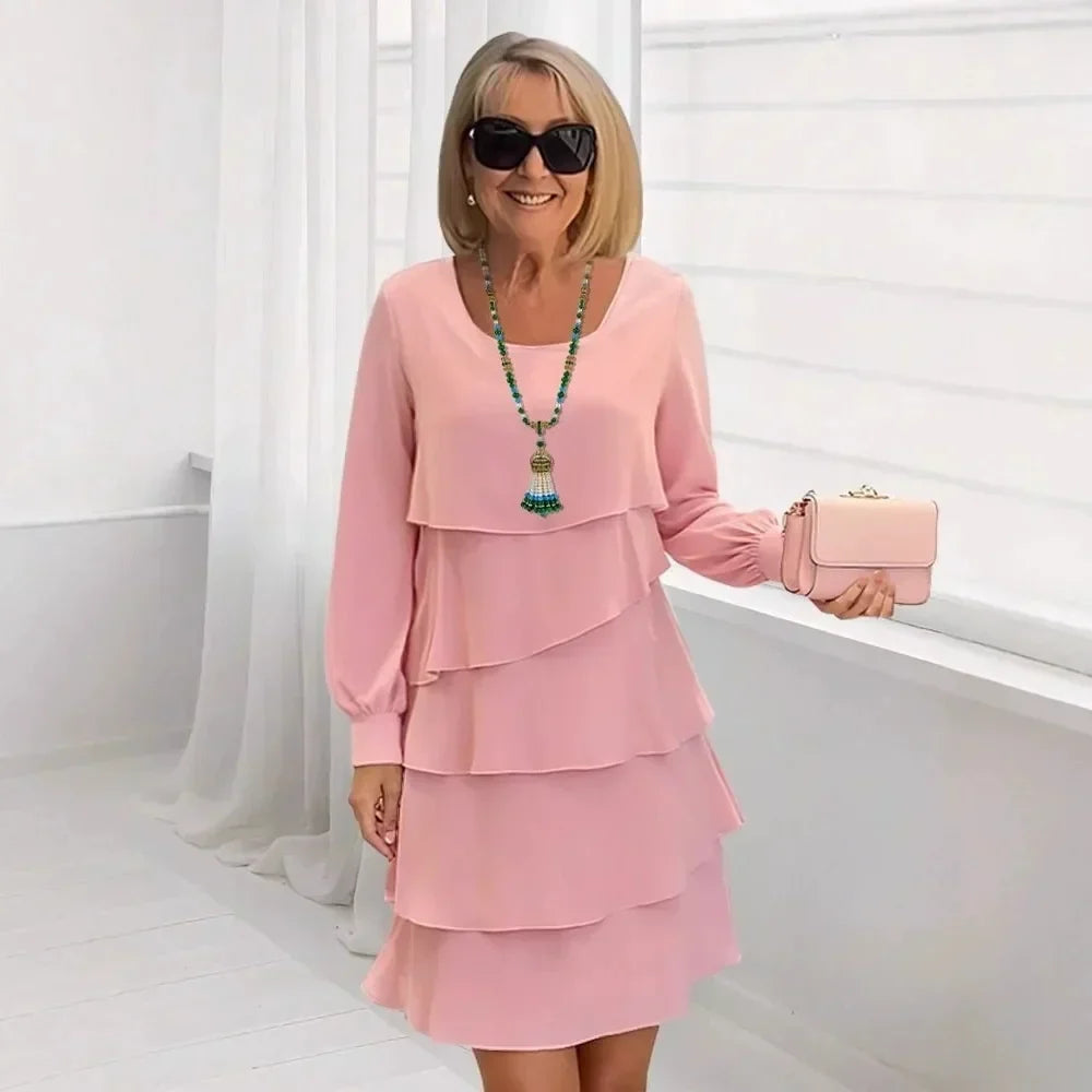 Margaret | Elegancka Sukienka z Falbanami