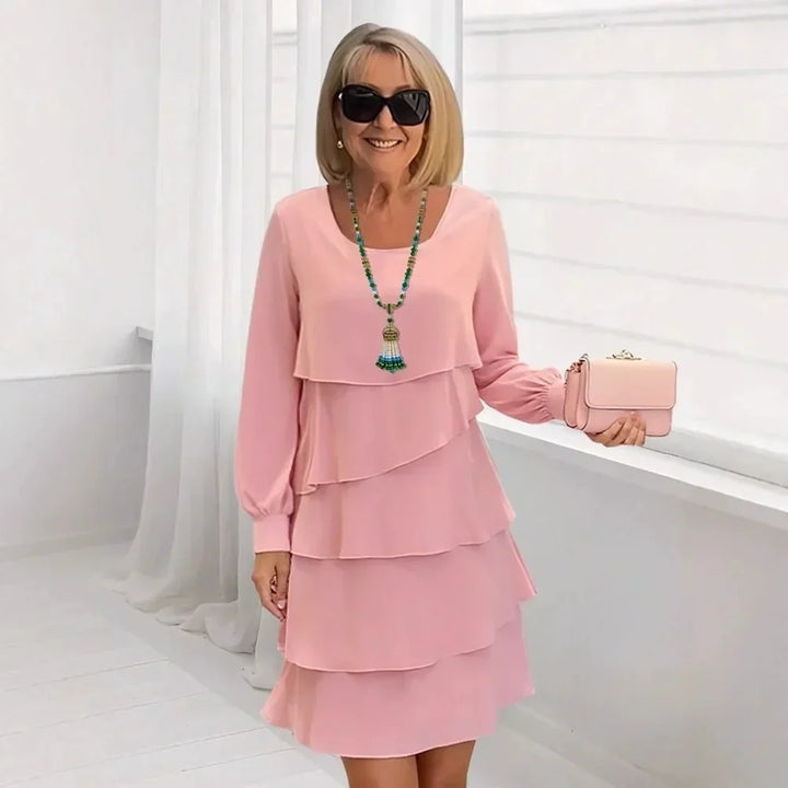 Margaret | Elegancka Sukienka z Falbanami