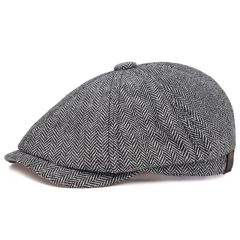 Manuel | Klasyczna Czapka w Wzór Herringbone