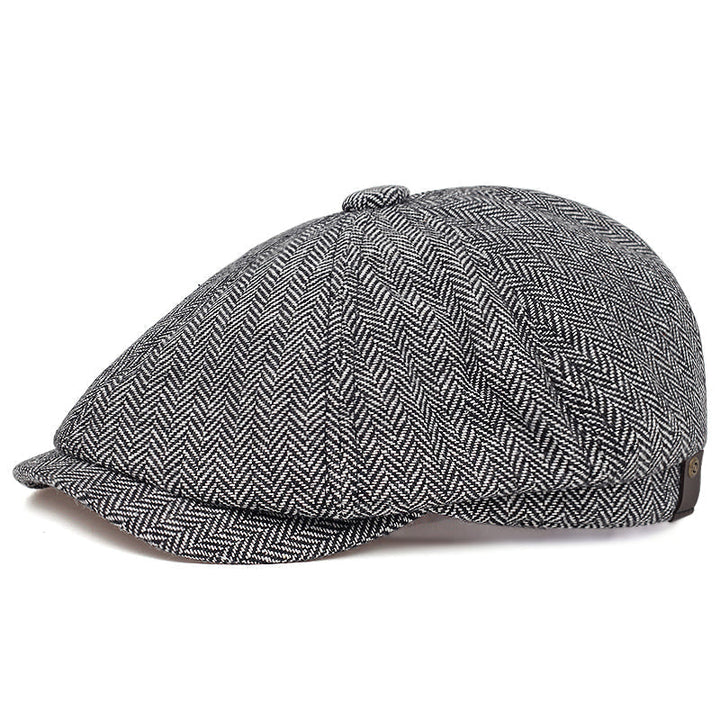 Manuel | Klasyczna Czapka w Wzór Herringbone