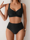 Luna | Elegancki Klasyczny Bikini z Wysokim Stanem