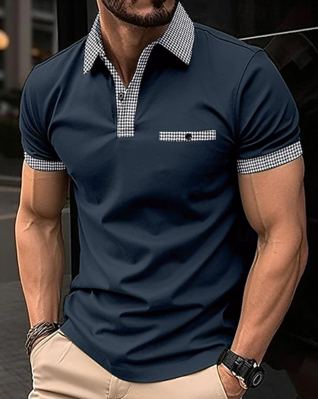 Easton | Klasyczna koszulka polo z wzorem w kratę
