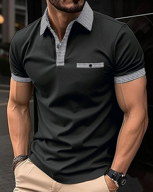 Easton | Klasyczna koszulka polo z wzorem w kratę