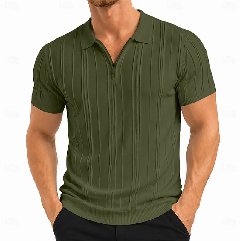 Warren | Teksturowana Koszulka Polo Slim Fit