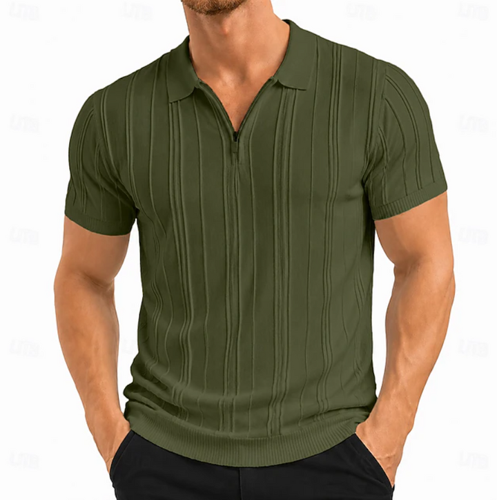 Warren | Teksturowana Koszulka Polo Slim Fit