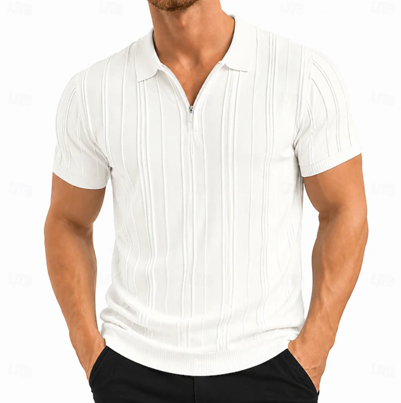 Warren | Teksturowana Koszulka Polo Slim Fit