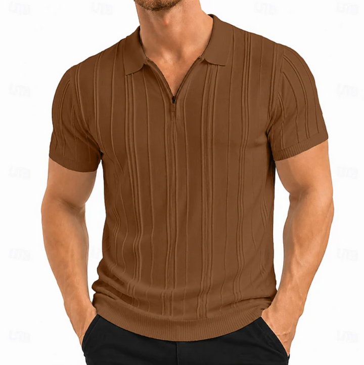 Warren | Teksturowana Koszulka Polo Slim Fit