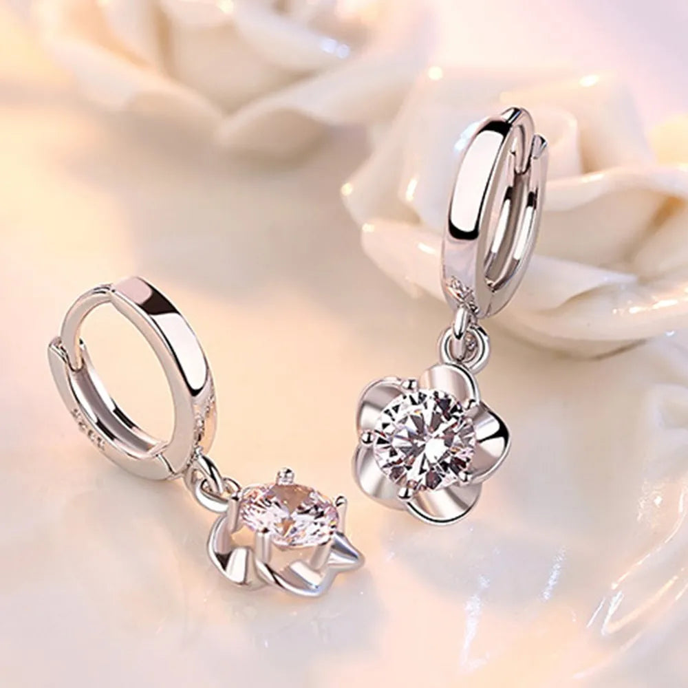 Bethany | Eleganckie Okrągłe Kolczyki z Białym Cyrkonem