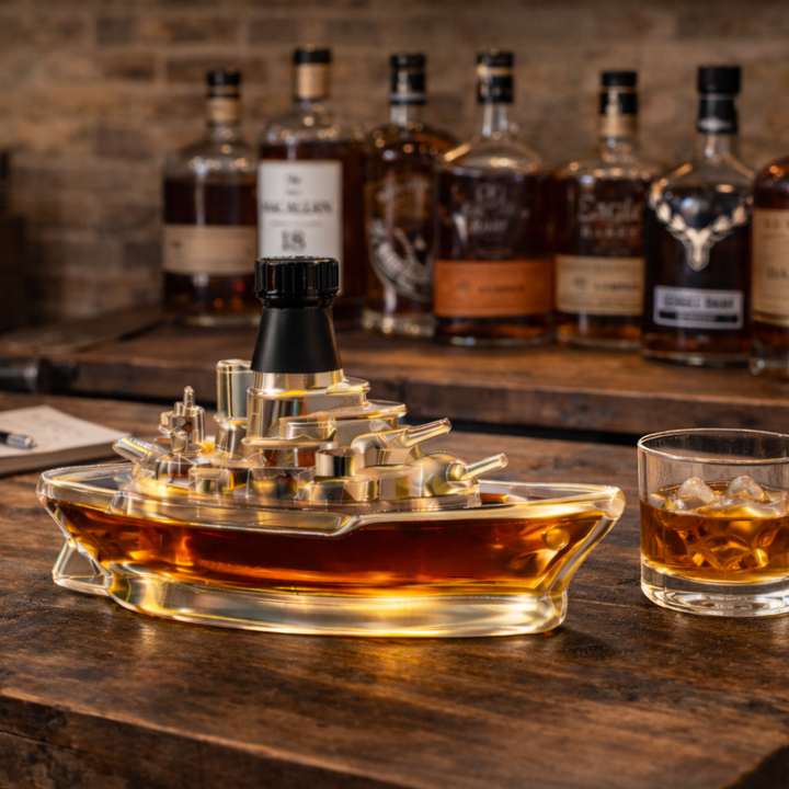 Travis | Butelka Whisky w Designie Okrętu Morskiego