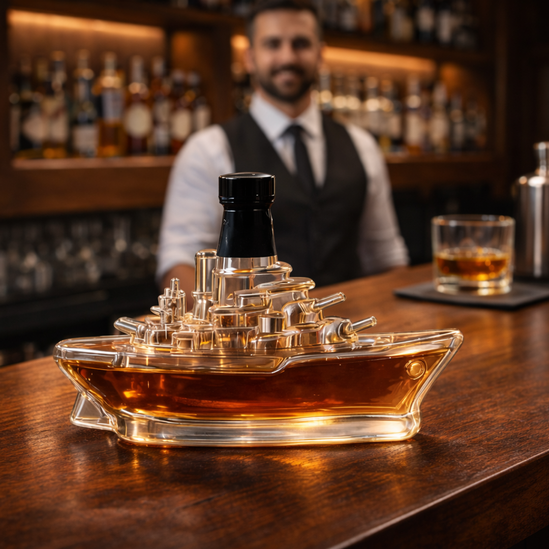 Travis | Butelka Whisky w Designie Okrętu Morskiego