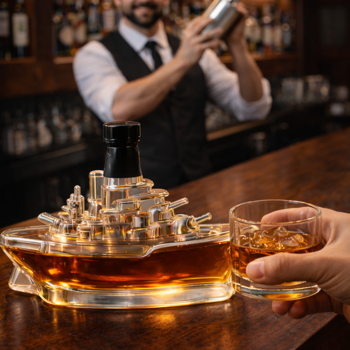 Travis | Butelka Whisky w Designie Okrętu Morskiego