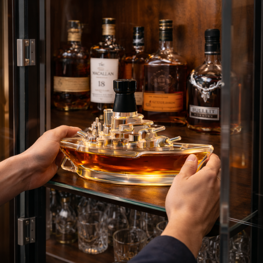 Travis | Butelka Whisky w Designie Okrętu Morskiego
