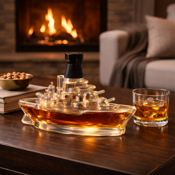 Travis | Butelka Whisky w Designie Okrętu Morskiego