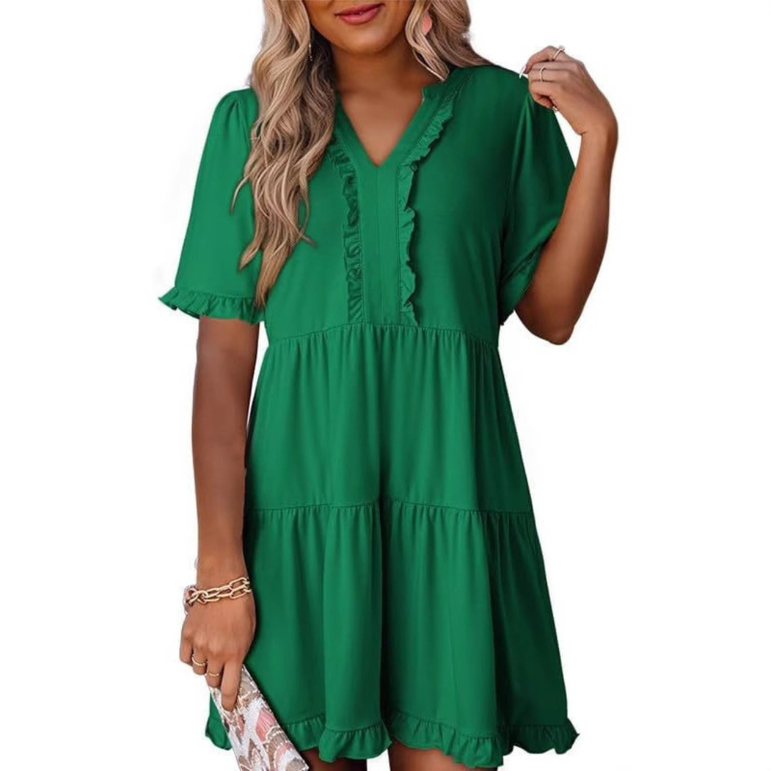 Shiela | Casual V-Neck Mini Dress