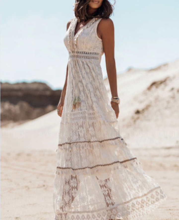 Isabelle | Letnia Sukienka Damska Boho Maxi | Casual Plażowy