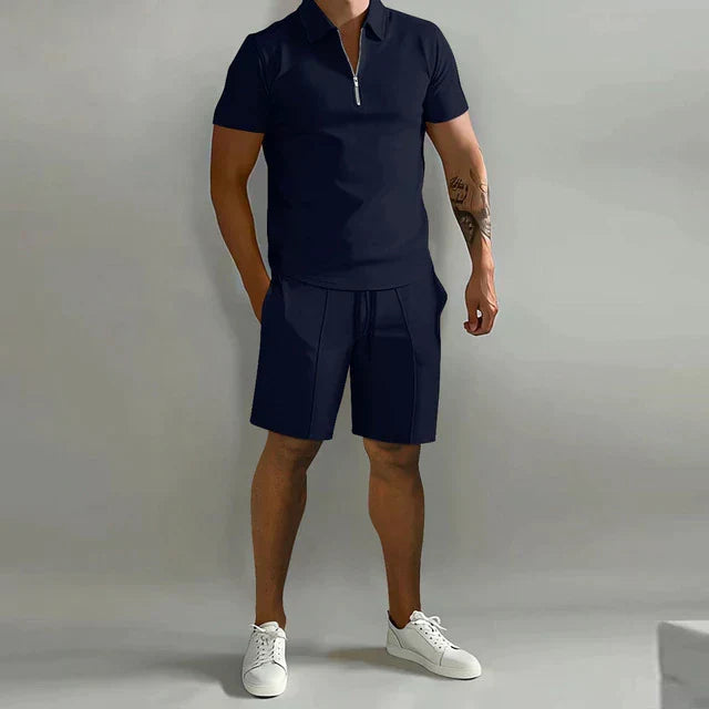 Jacob | Elegancki zestaw polo i spodenek
