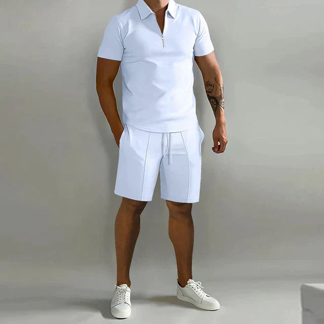Jacob | Elegancki zestaw polo i spodenek