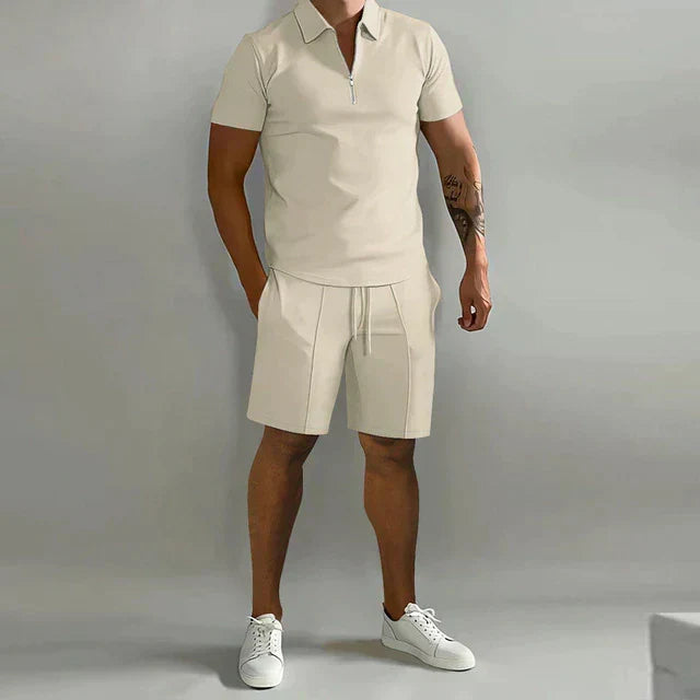 Jacob | Elegancki zestaw polo i spodenek