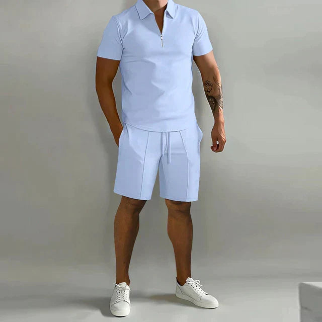 Jacob | Elegancki zestaw polo i spodenek