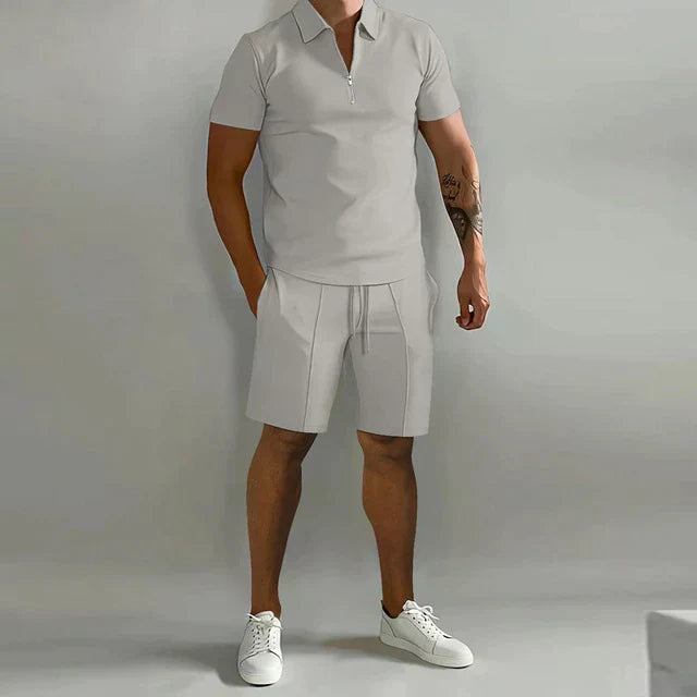 Jacob | Elegancki zestaw polo i spodenek