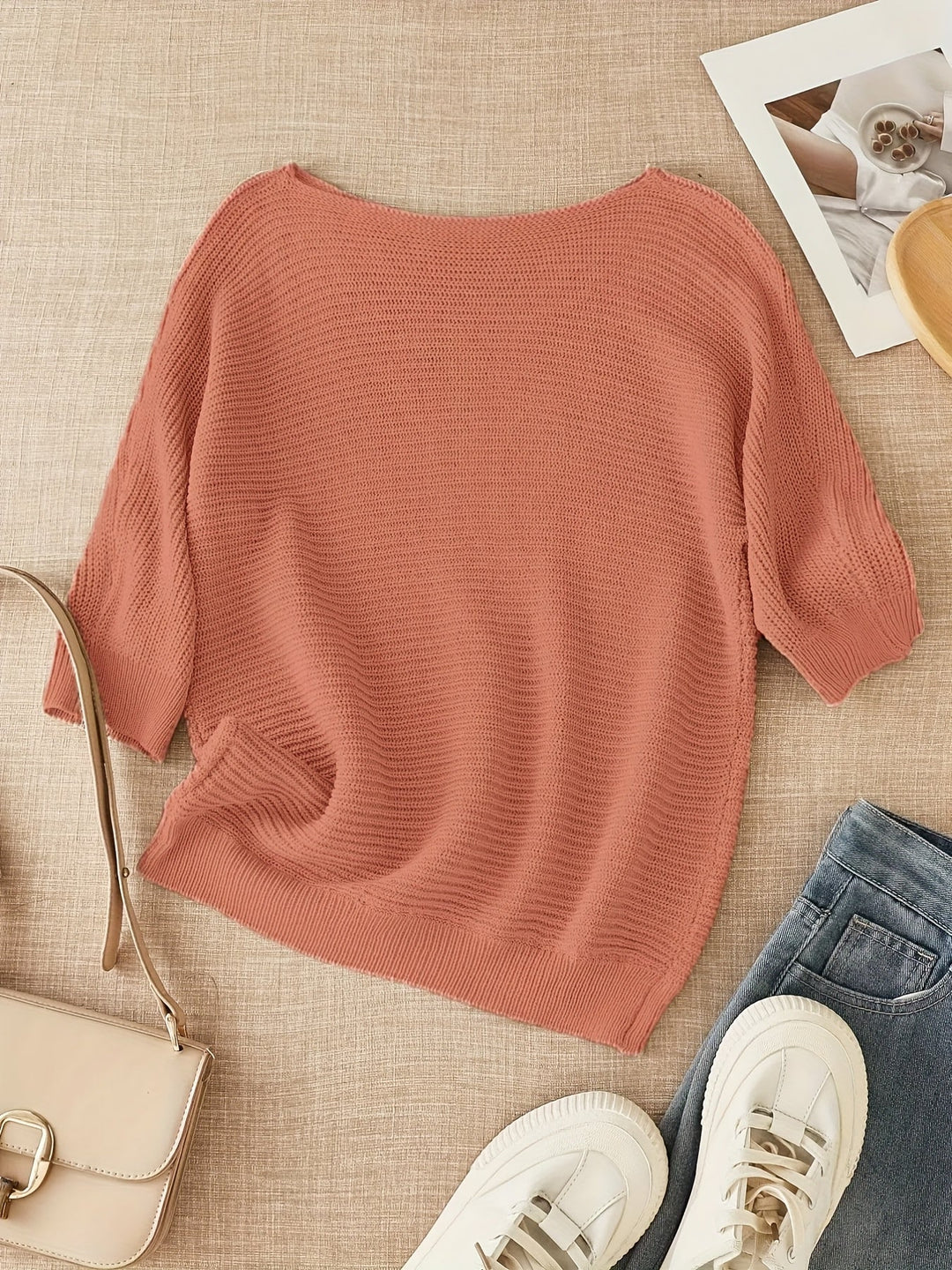 Lena | Luźny sweter z otwartym splotem