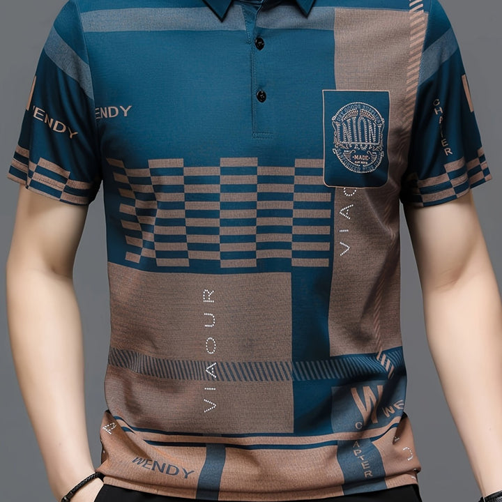 Nathaniel | Elegancka koszulka polo w kolorach blokowych