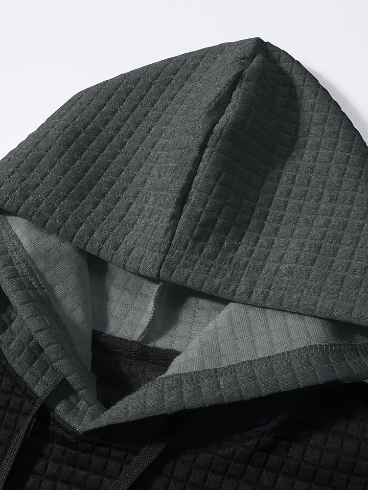 Hayes | Teksturowany Hoodie w Blokach Kolorystycznych