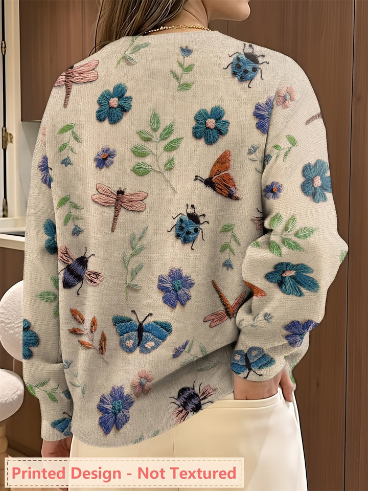 Elsie | Sweter z nadrukiem botanicznym